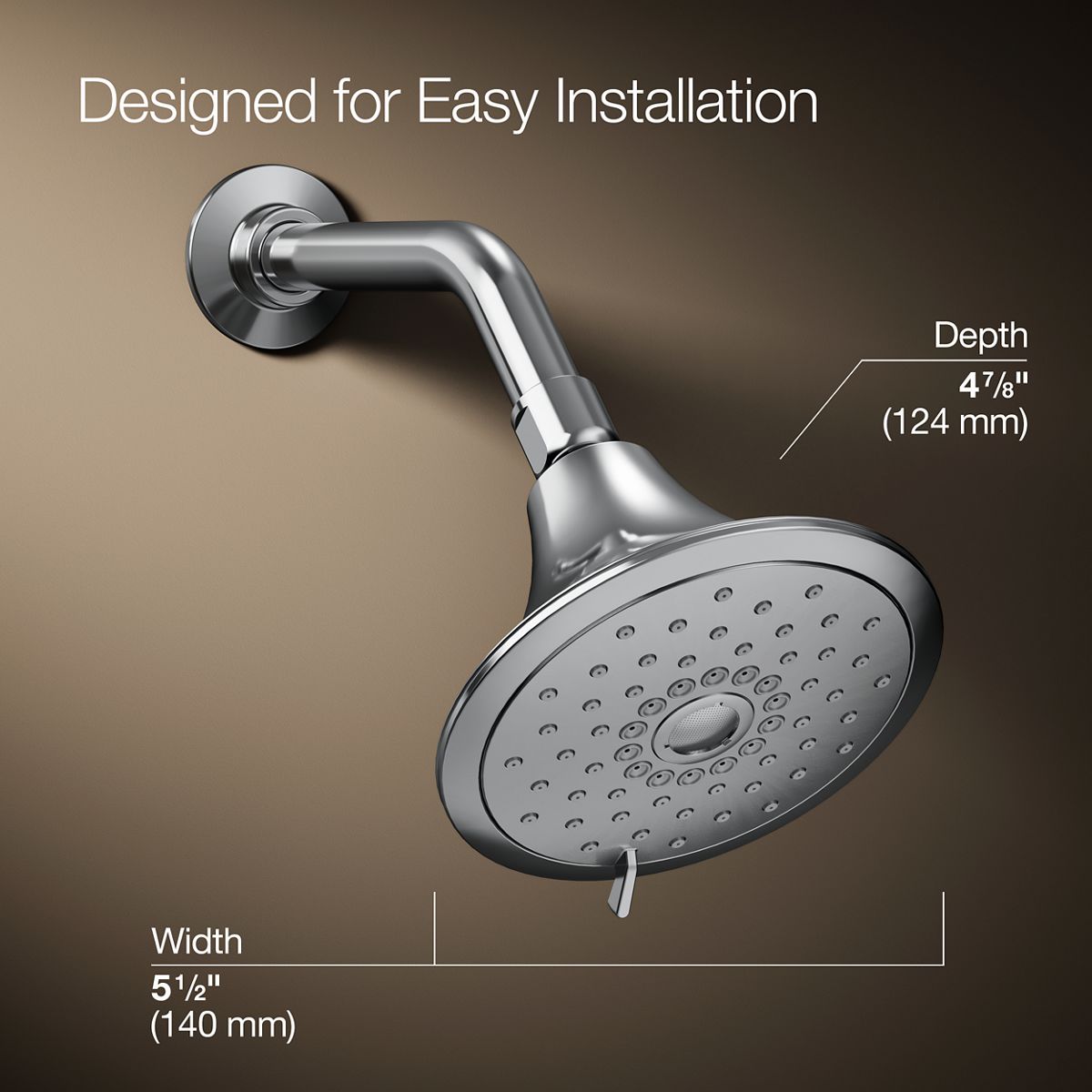 3/4 view of product with dimensions