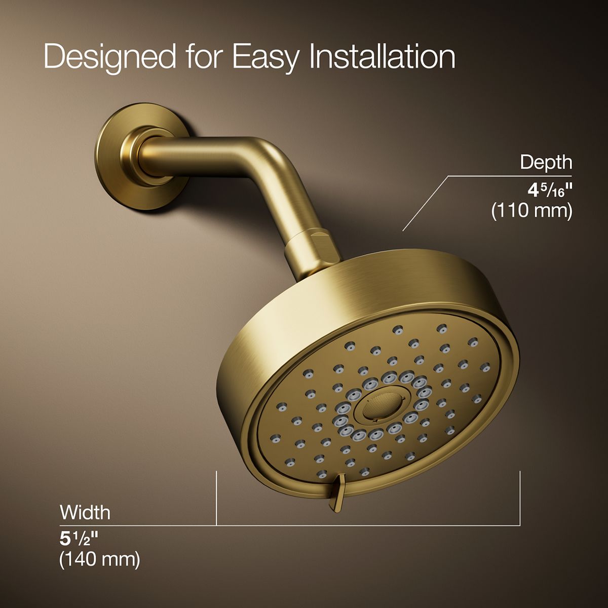 3/4 view of product with dimensions