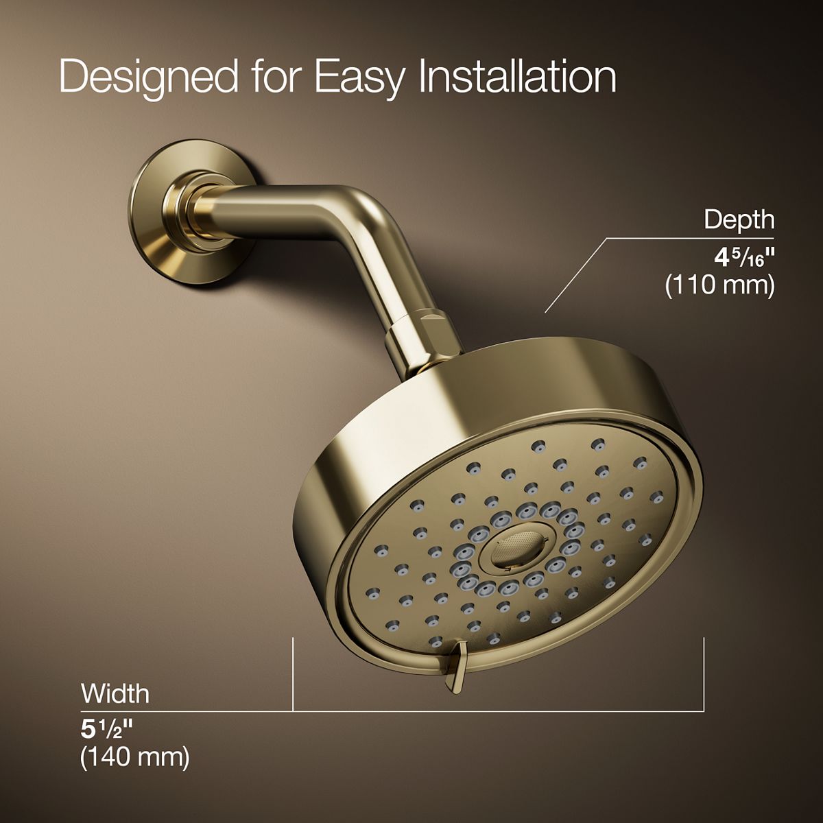 3/4 view of product with dimensions