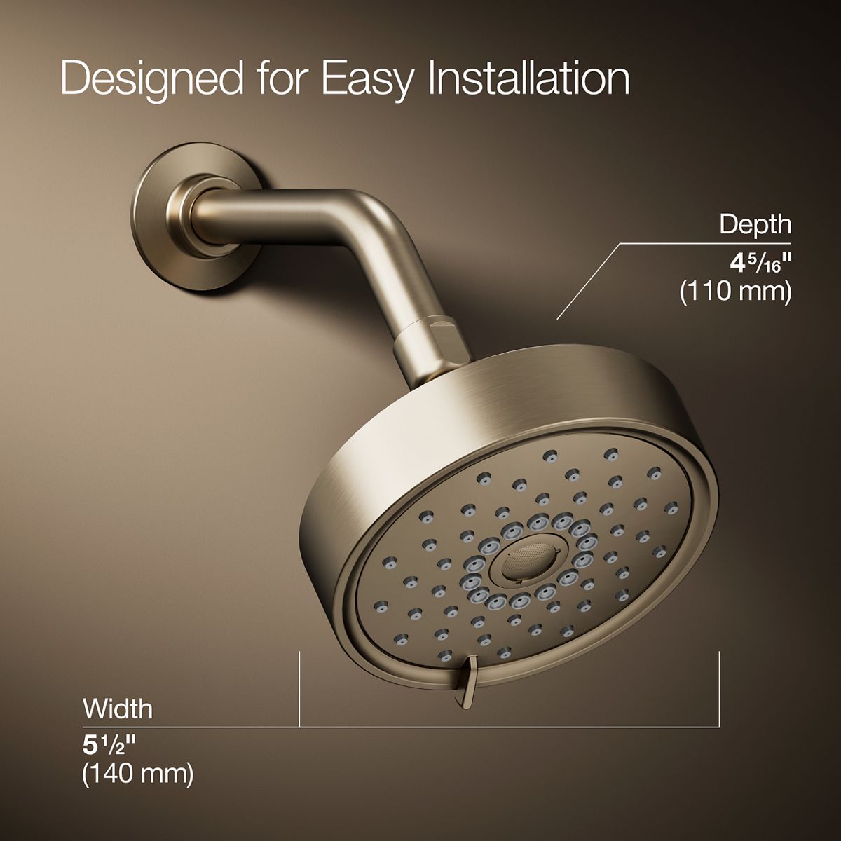 3/4 view of product with dimensions