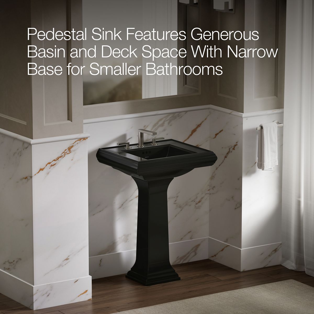 KOHLER | K-2238-8 | Memoirs Pedestal Sink with Classic Design, 8