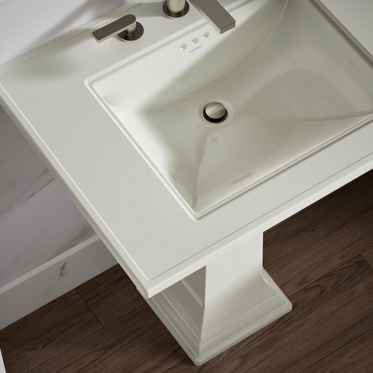 kkk KOHLER | K-2268-8 | Memoirs Pedestal Sink with Stately Design, 8