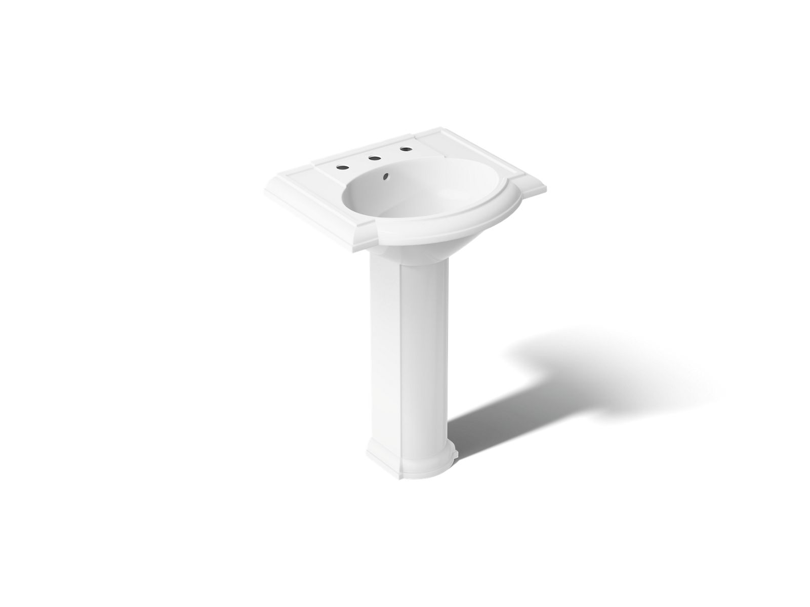 Devonshire® 24-1/4" rectangular pedestal bathroom sink