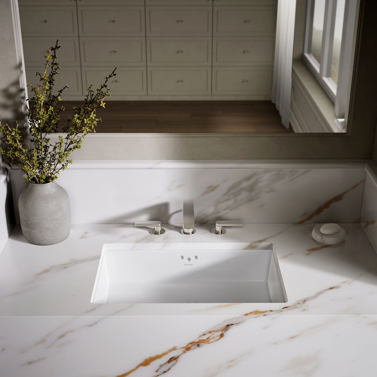 KOHLER | K-2297-G | Kathryn Undermount 21-Inch Sink with Glazed