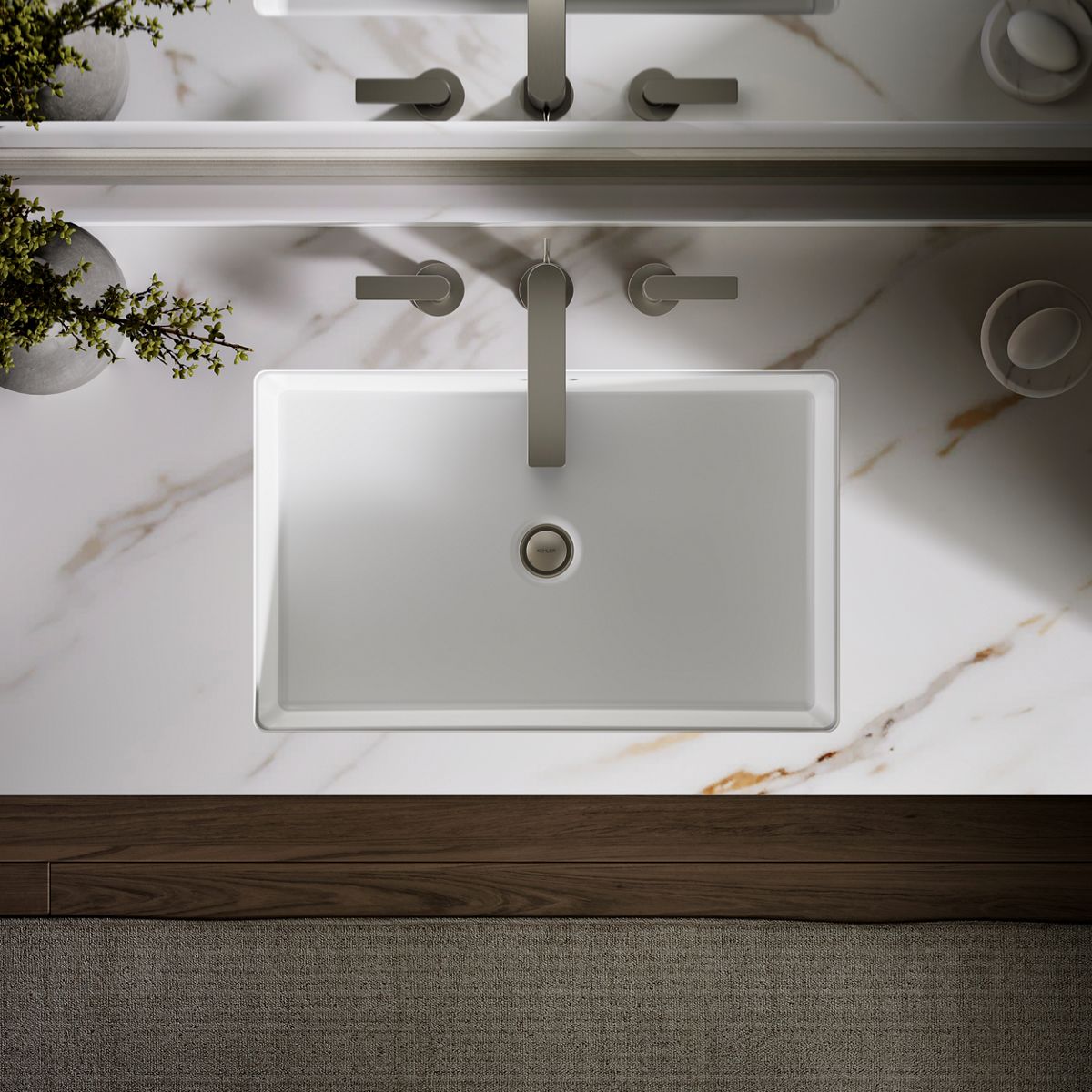 KOHLER | K-2297-G | Kathryn Undermount 21-Inch Sink with Glazed