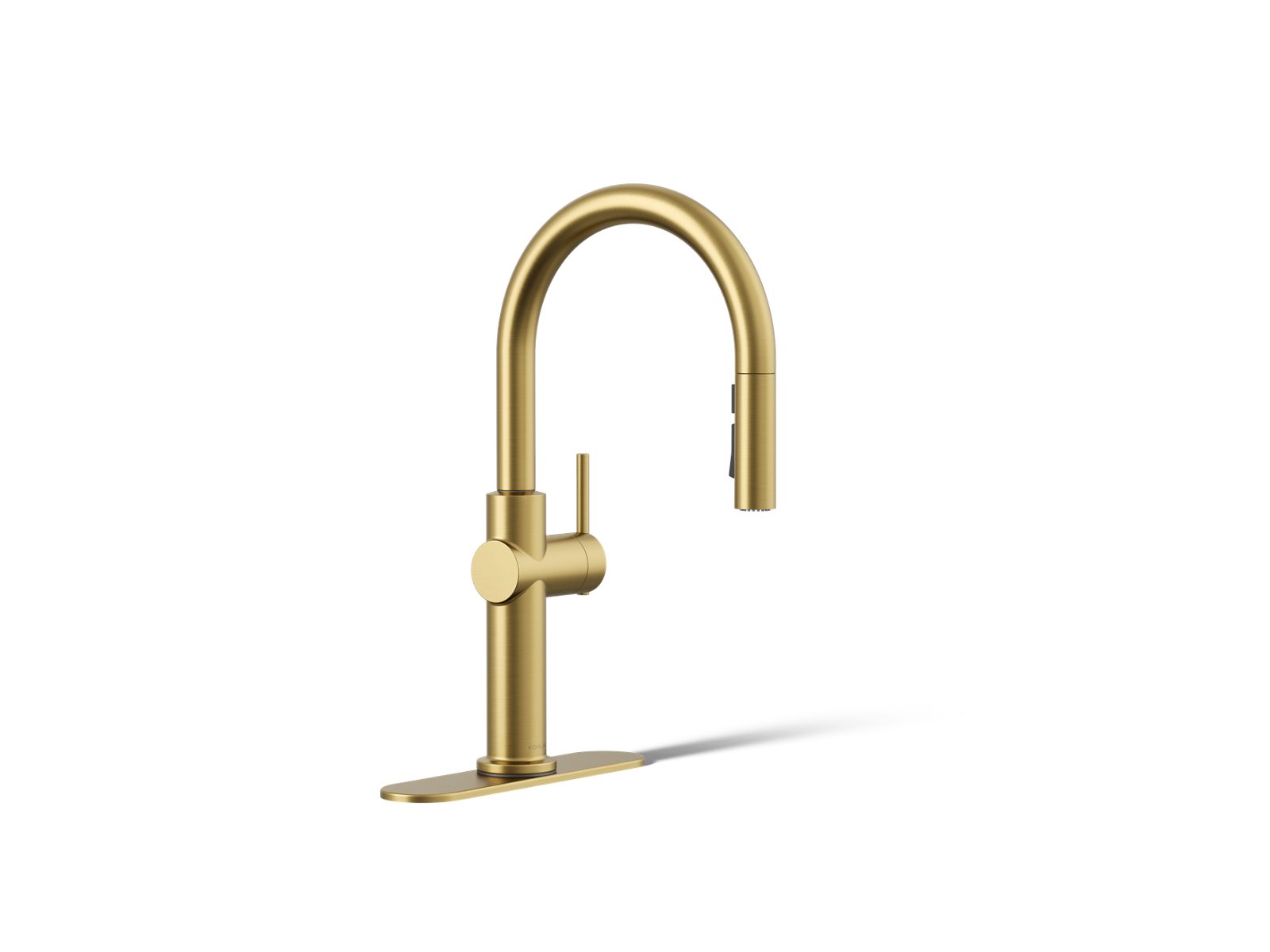 Crue Pull-down kitchen sink faucet with three-function sprayhead