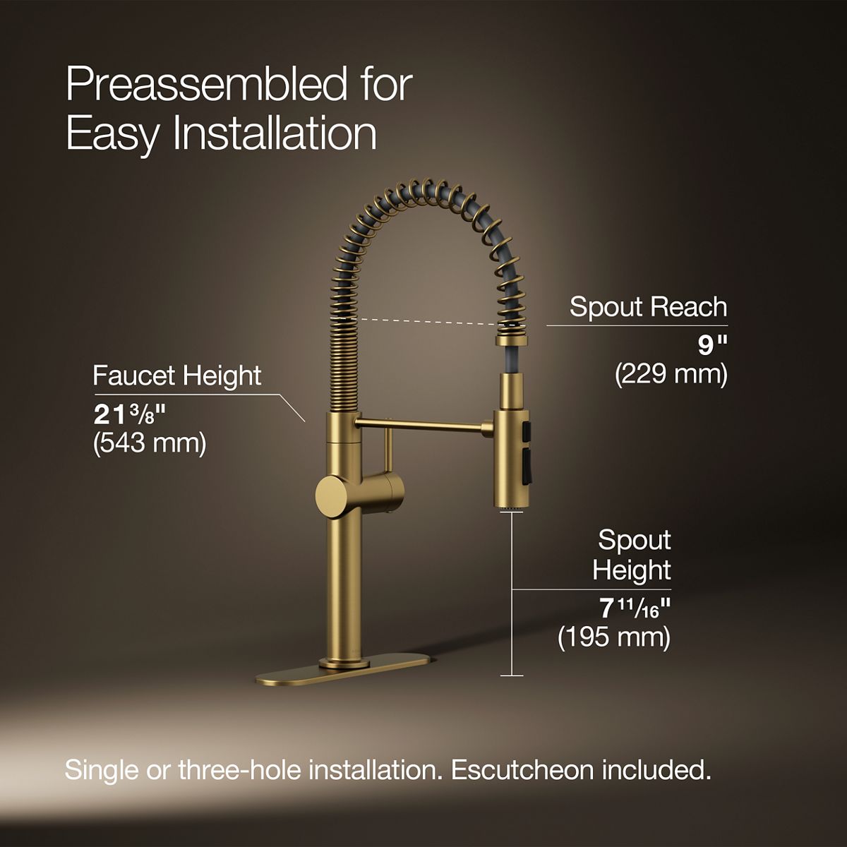 3/4 view of product with dimensions