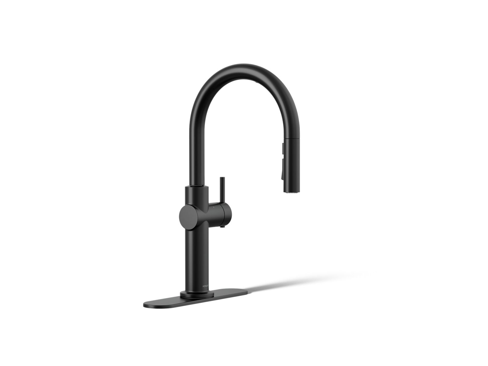 Crue Touchless pull-down kitchen sink faucet with three-function sprayhead
