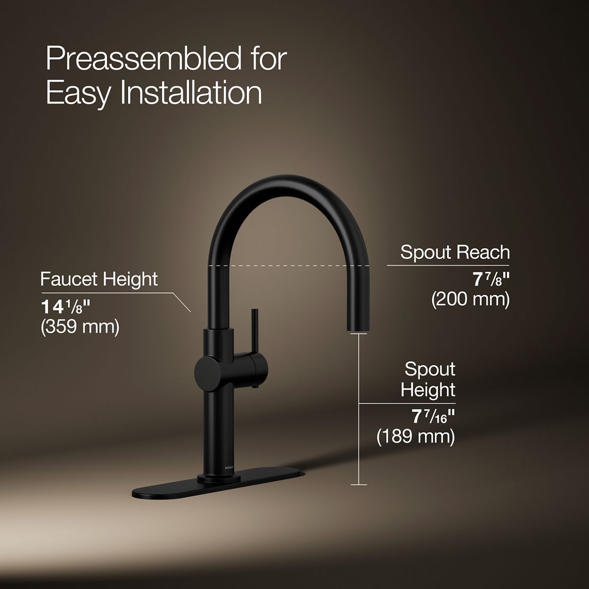 【R&B】D.Note Crue Single-Handle Bar Sink Faucet | K-22975 | KOHLER