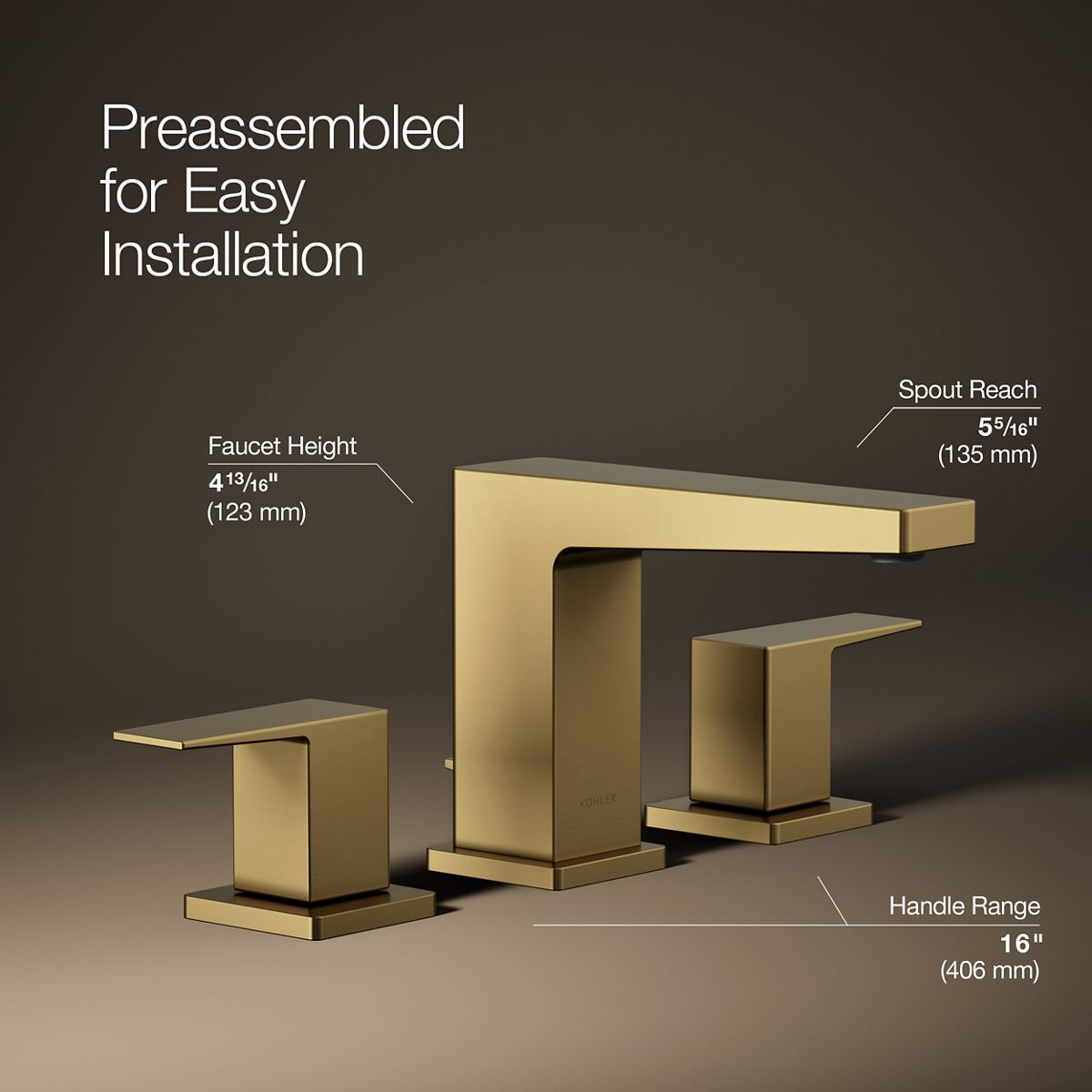 3/4 view of product with dimensions