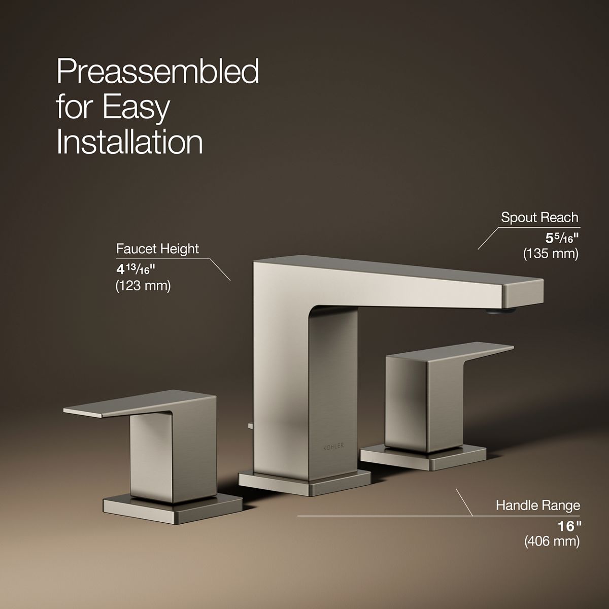 Honesty Widespread Faucet | K-23255-4 | KOHLER