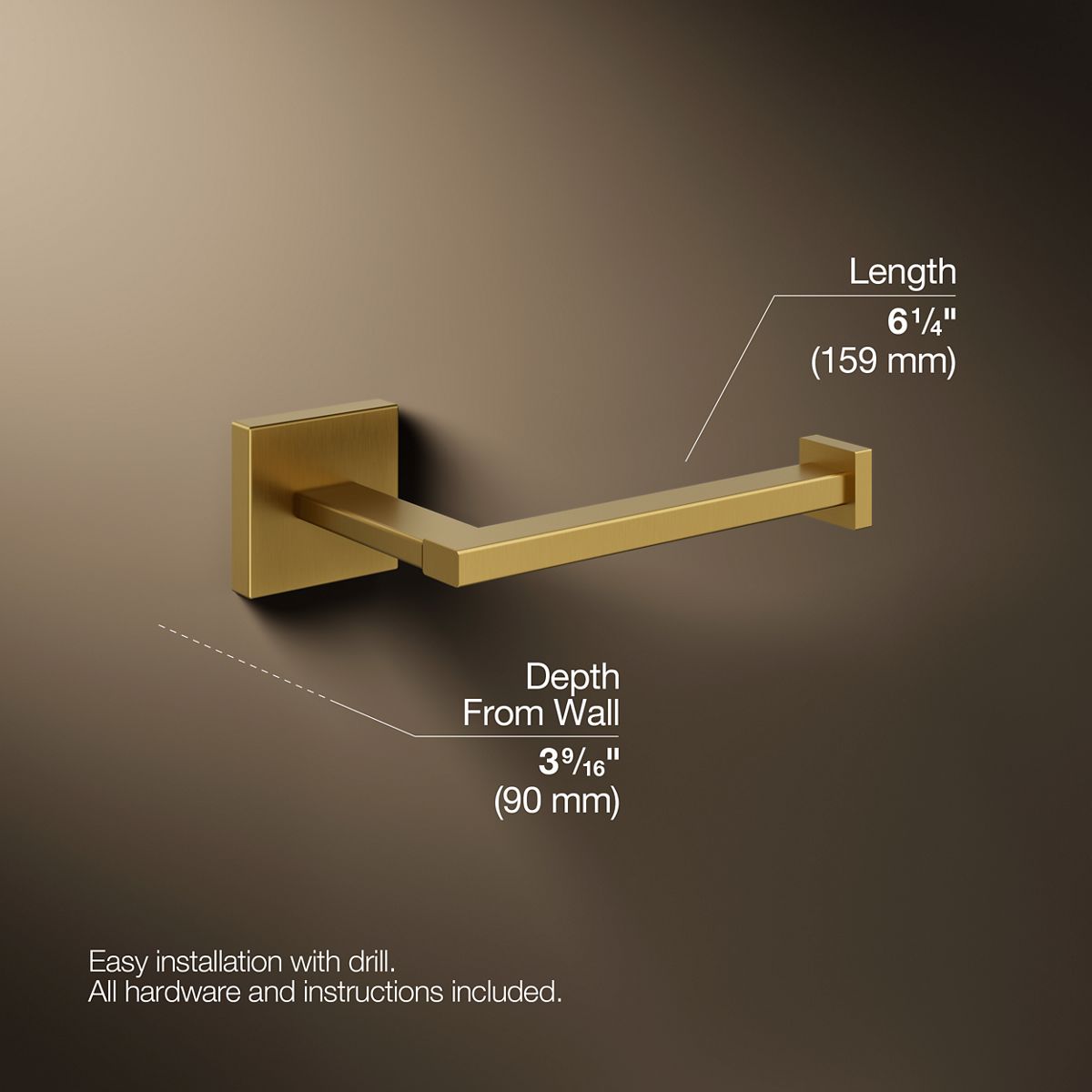 Square Toilet Paper Holder | K-23292 | KOHLER