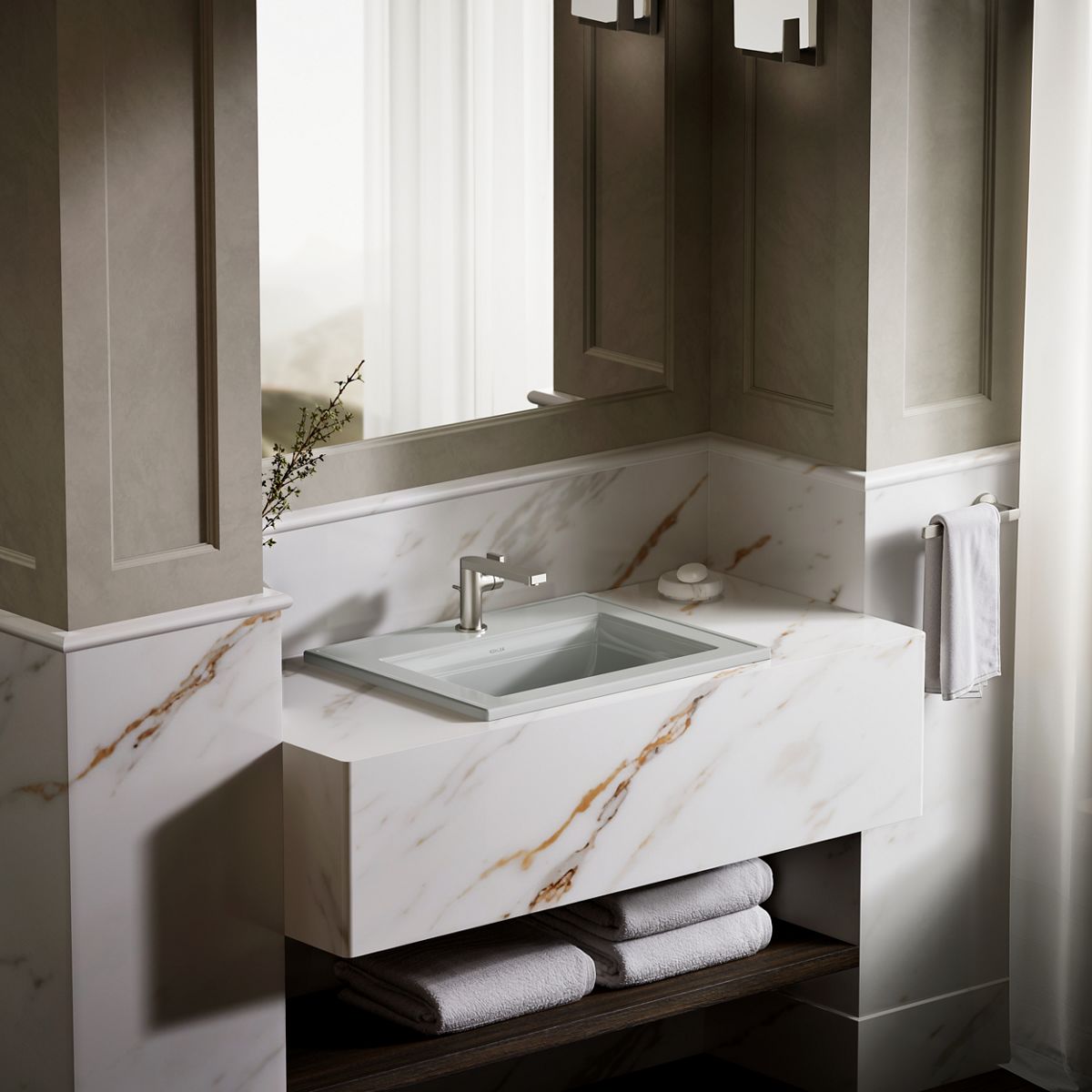 KOHLER | K-2337-1 | Memoirs Drop-In Sink with Stately Design and