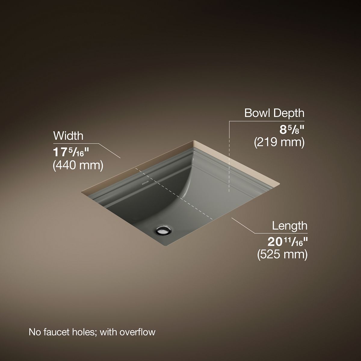 3/4 view of product with dimensions