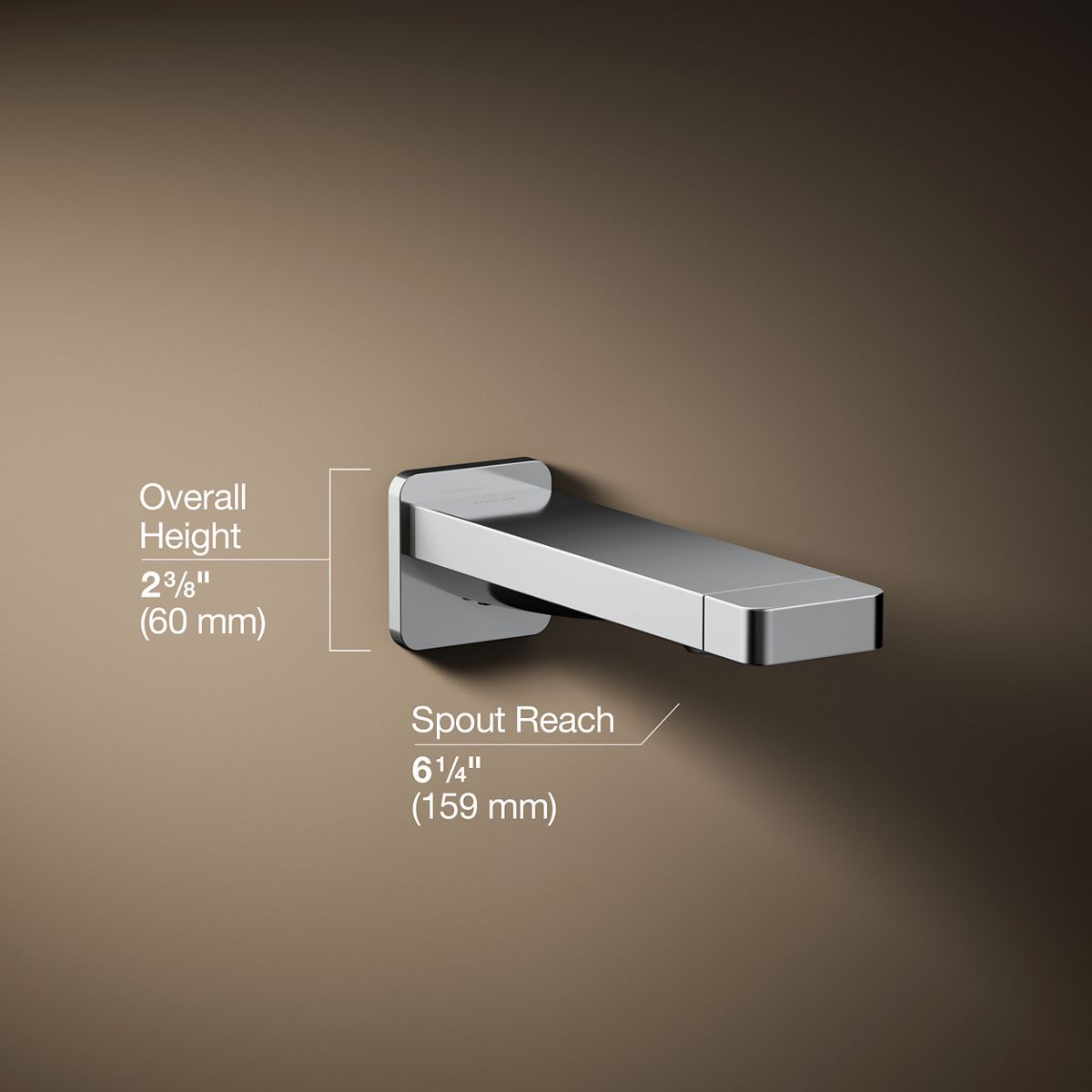3/4 view of product with dimensions