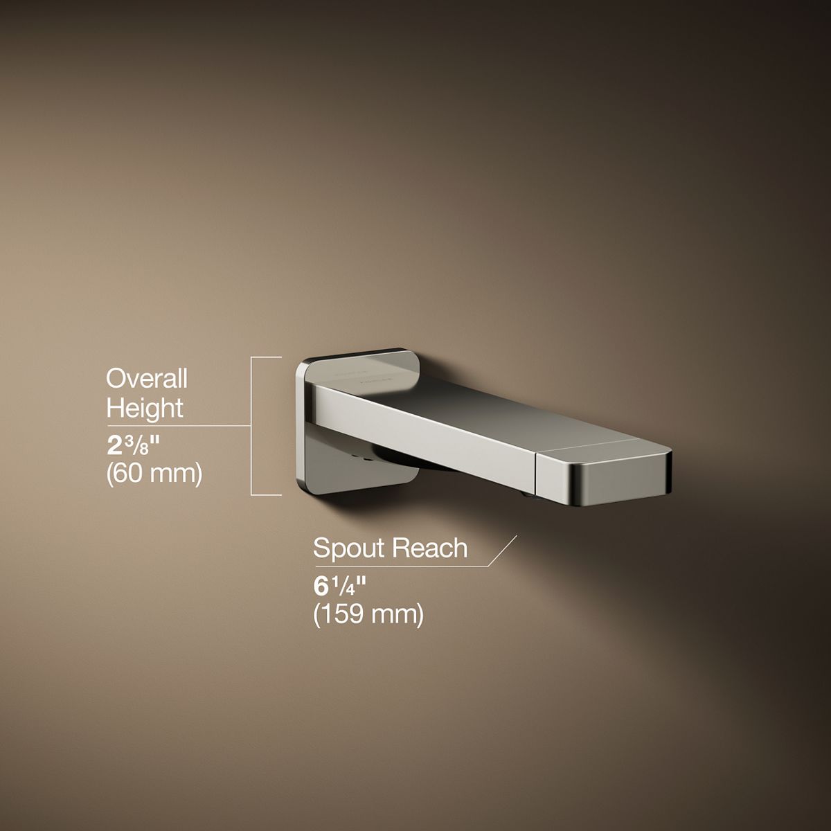 3/4 view of product with dimensions