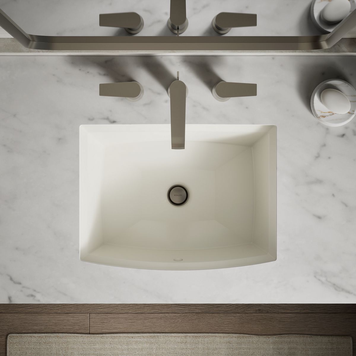 Kohler K-2355-0 Archer Undercounter Lavatory Sink – Vitreous China, White, 17-5/8” X 13”, No Faucet Holes