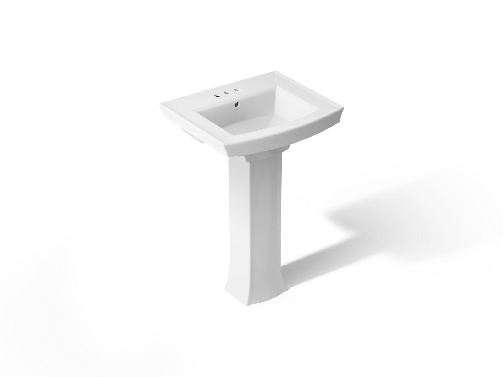Archer 24" rectangular pedestal bathroom sink