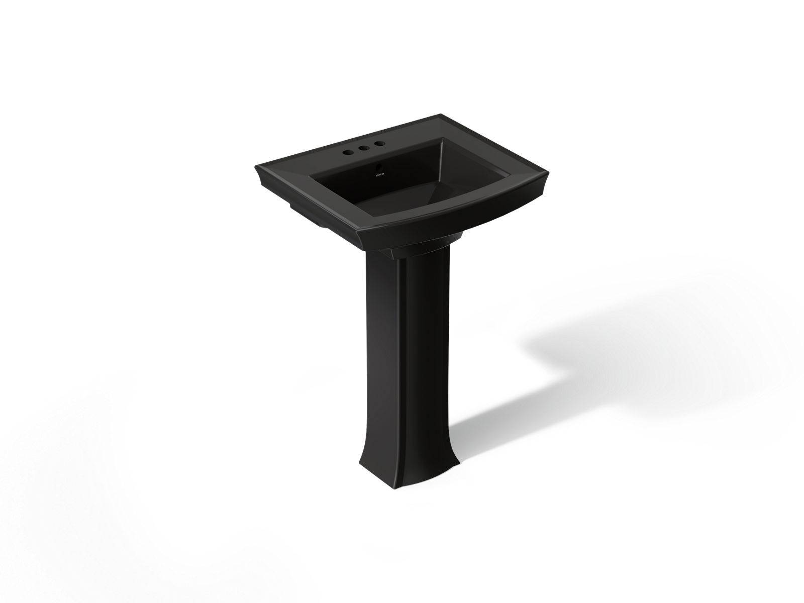 Archer 24" rectangular pedestal bathroom sink