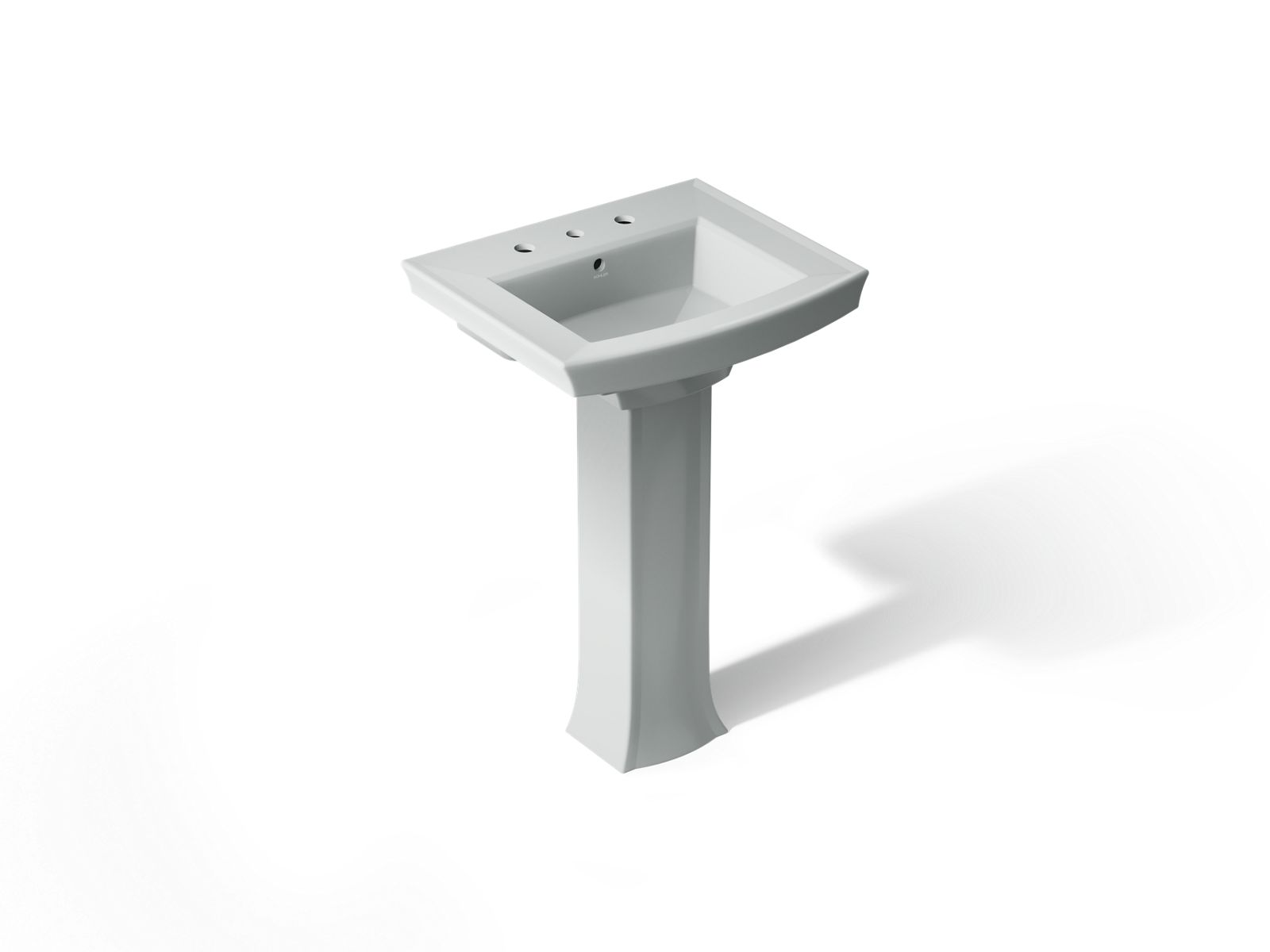 Archer 24" rectangular pedestal bathroom sink