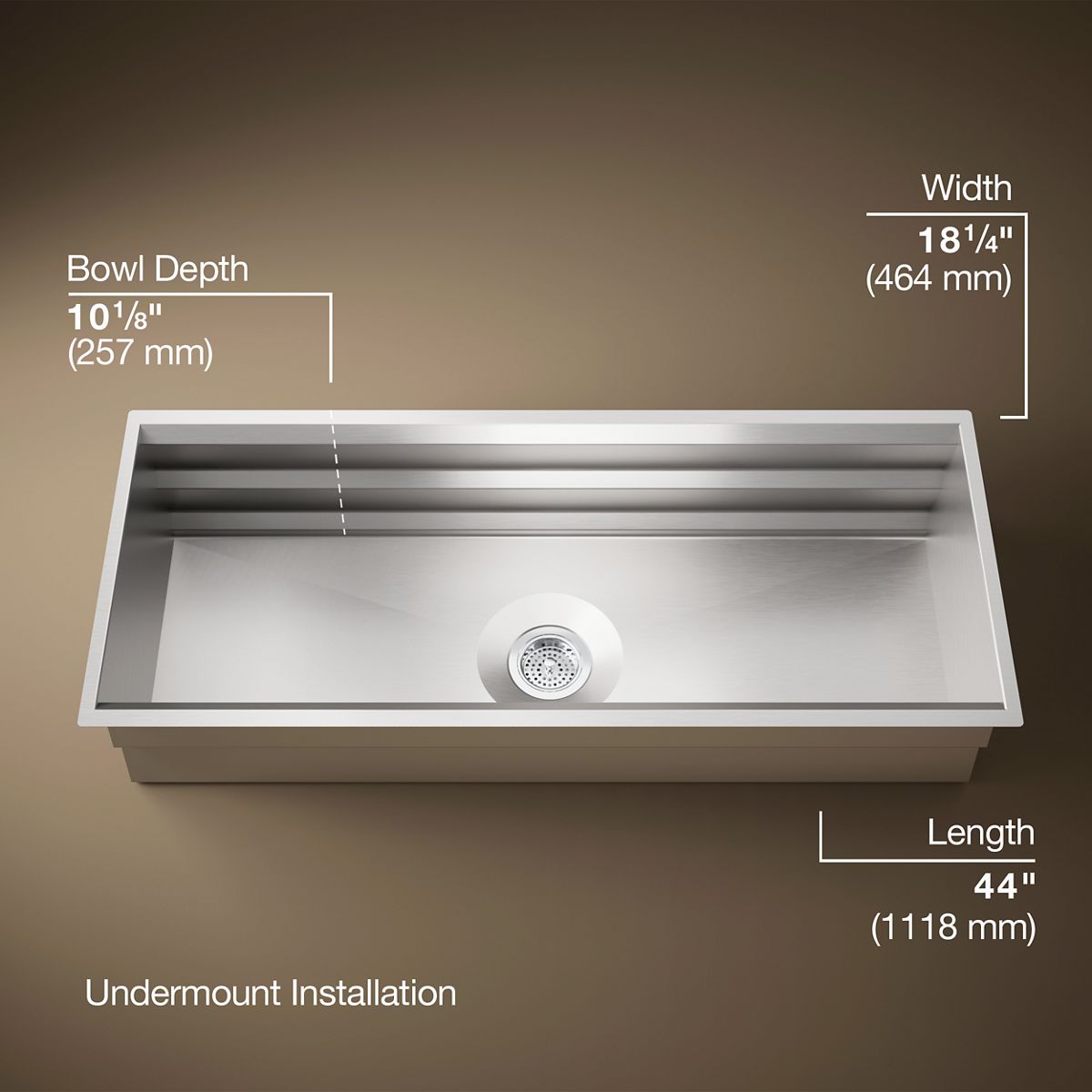3/4 view of product with dimensions