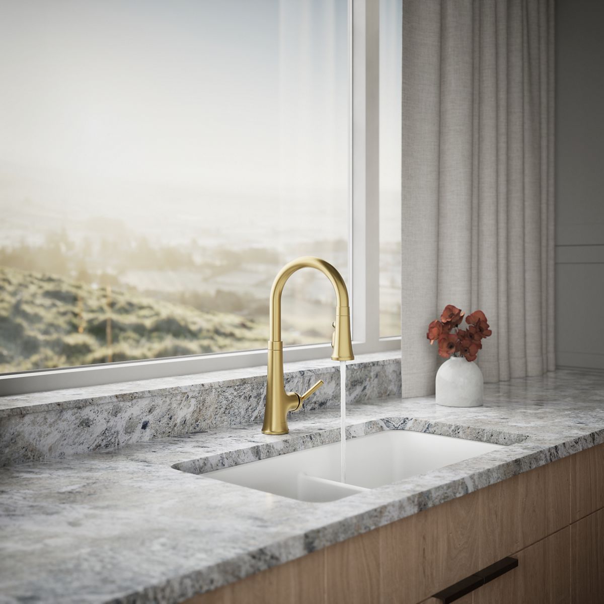Tone Pull-Down Single-Handle Kitchen Sink Faucet | K-23764 | KOHLER