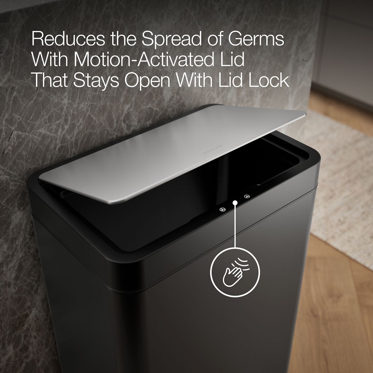 TESARAN 25g ３個 13-Gallon Stainless Steel Trash Can | K-23825 | KOHLER