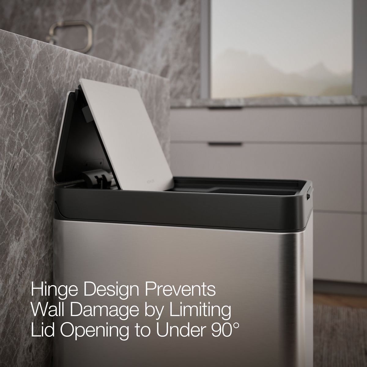 13-Gallon SS Bifold Step Trash Can | K-23826 | KOHLER