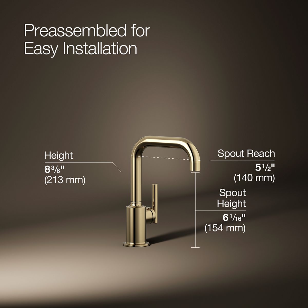 3/4 view of product with dimensions