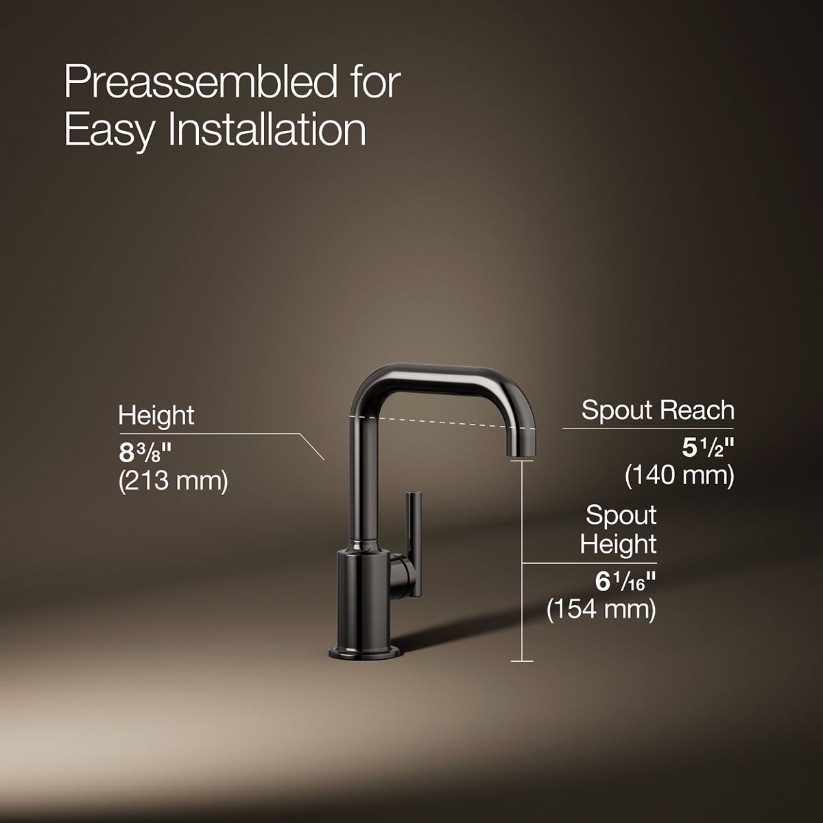 3/4 view of product with dimensions