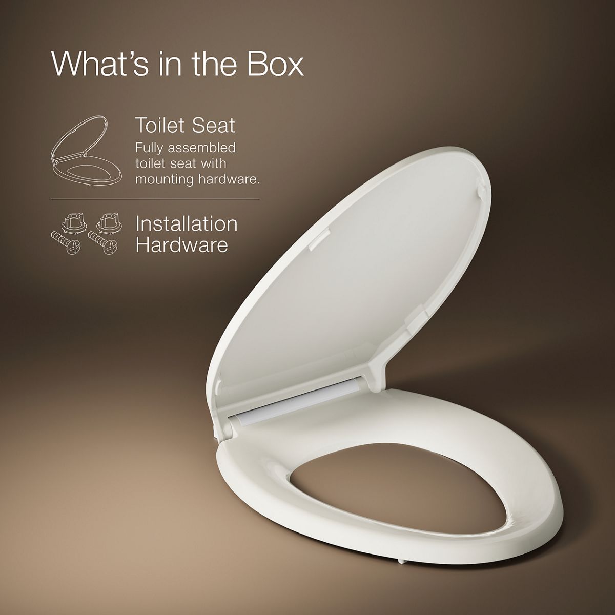 Border Quiet-Close Elongated Toilet Seat | K-24495-A | KOHLER
