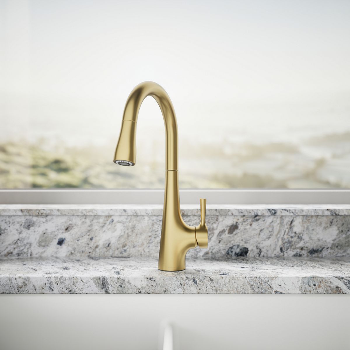 クロス1 Tempered Pull-Down Single-Handle Kitchen Sink Faucet | K-24661