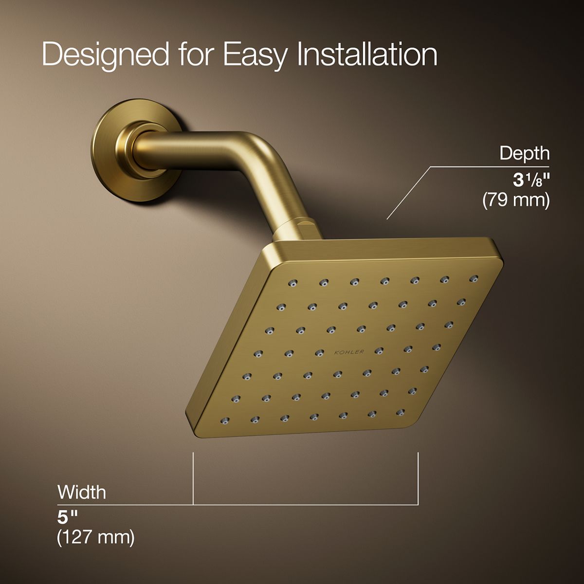 3/4 view of product with dimensions