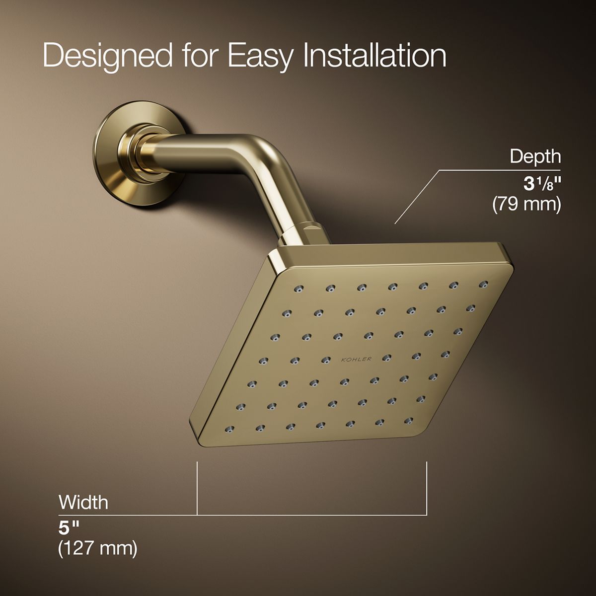3/4 view of product with dimensions