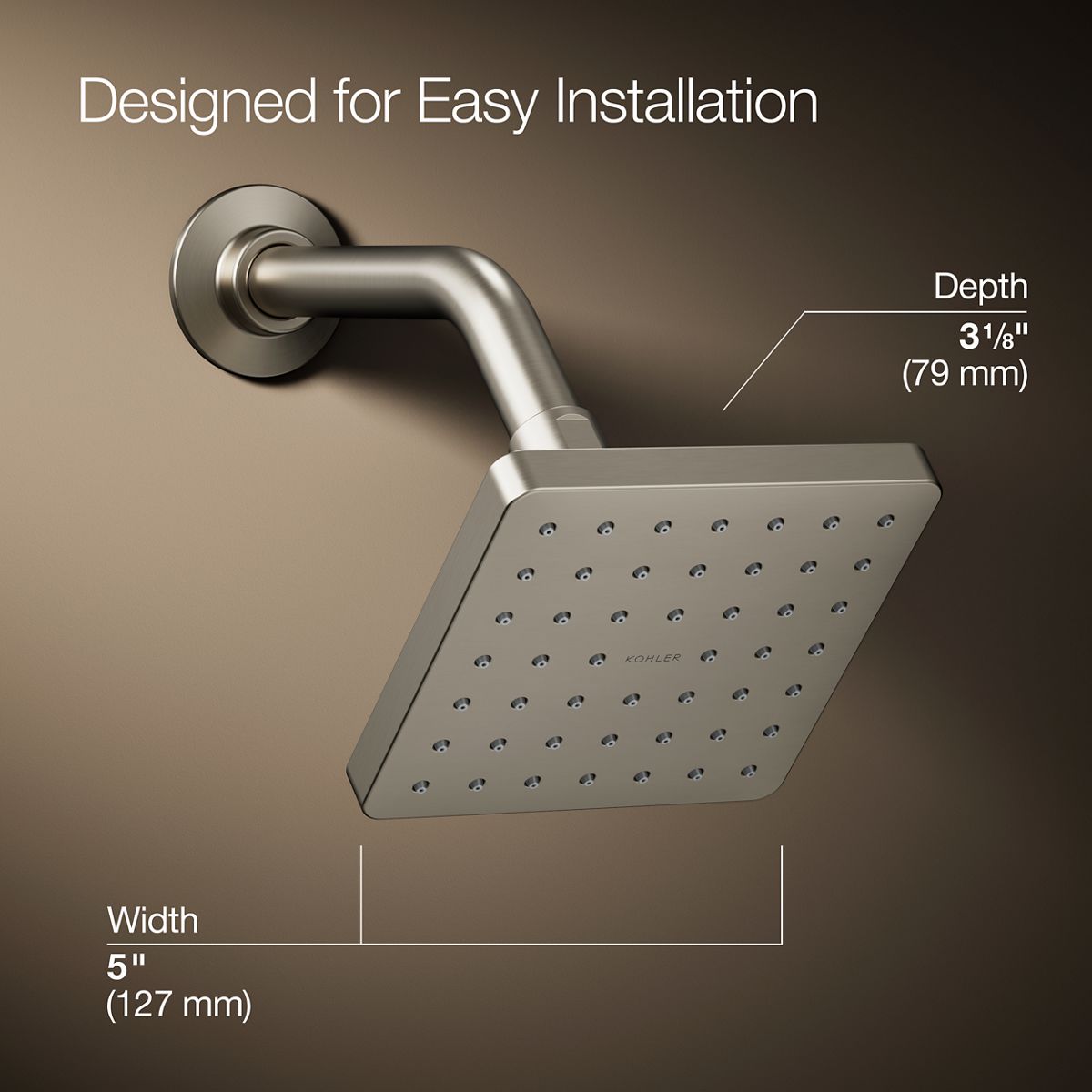 3/4 view of product with dimensions
