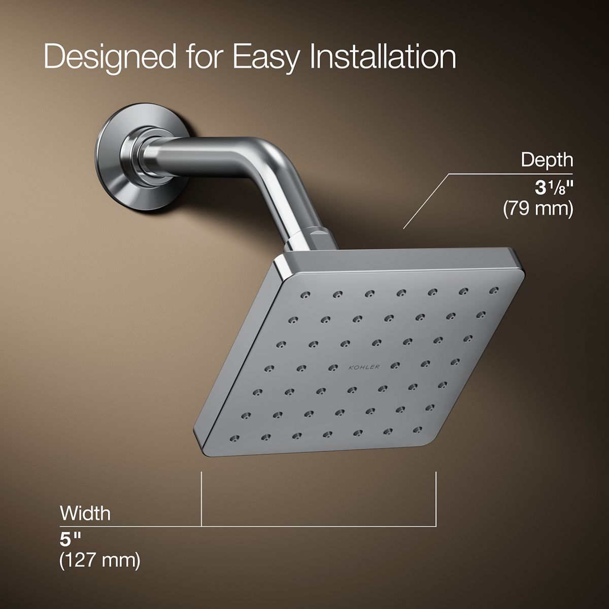 3/4 view of product with dimensions