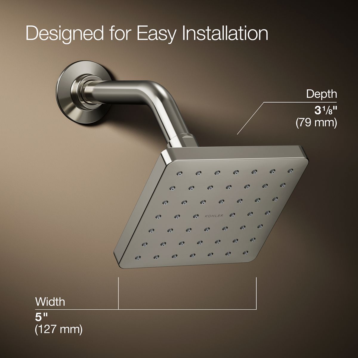 3/4 view of product with dimensions