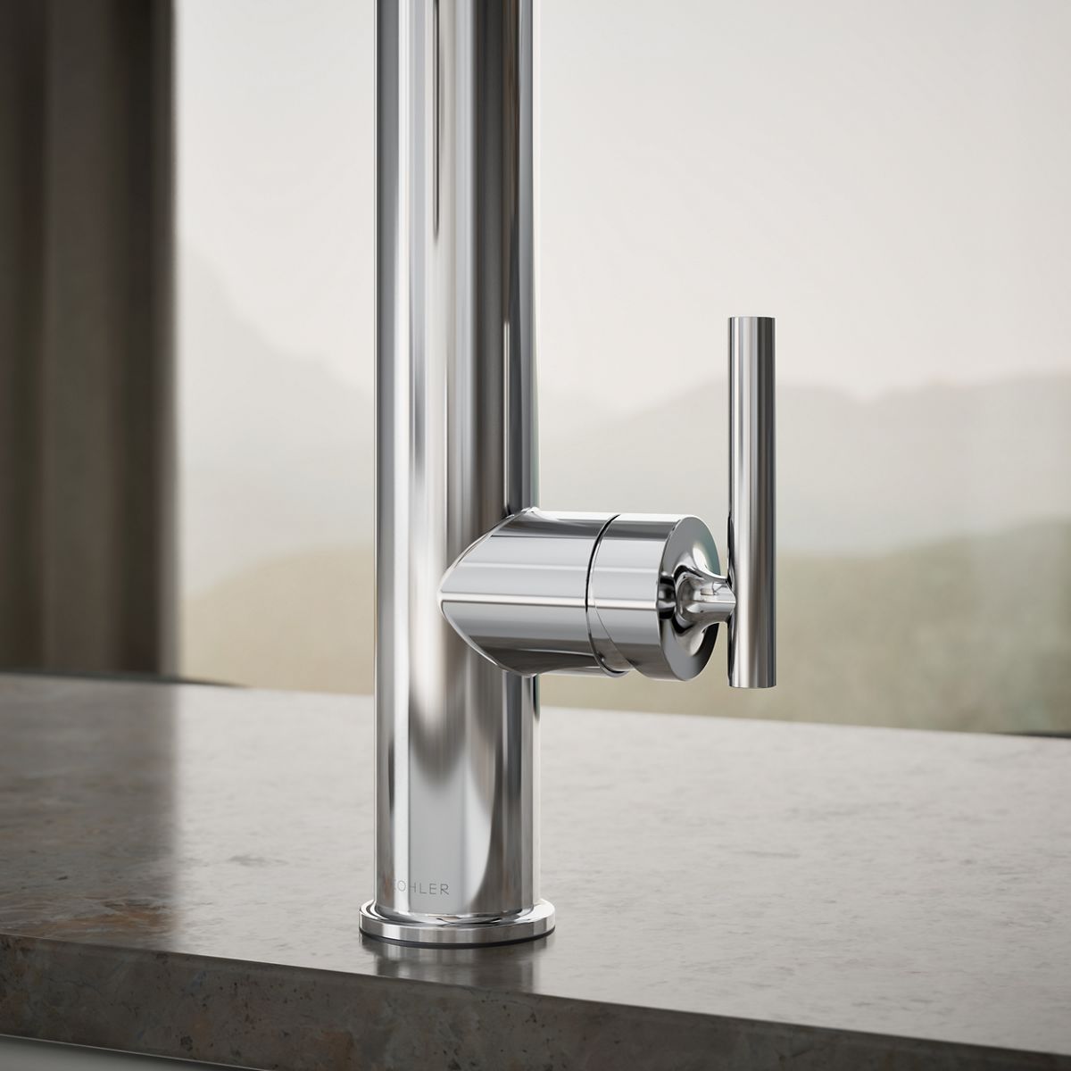KOHLER | 24982 | Purist™| Grifo semiprofesional para fregadero de