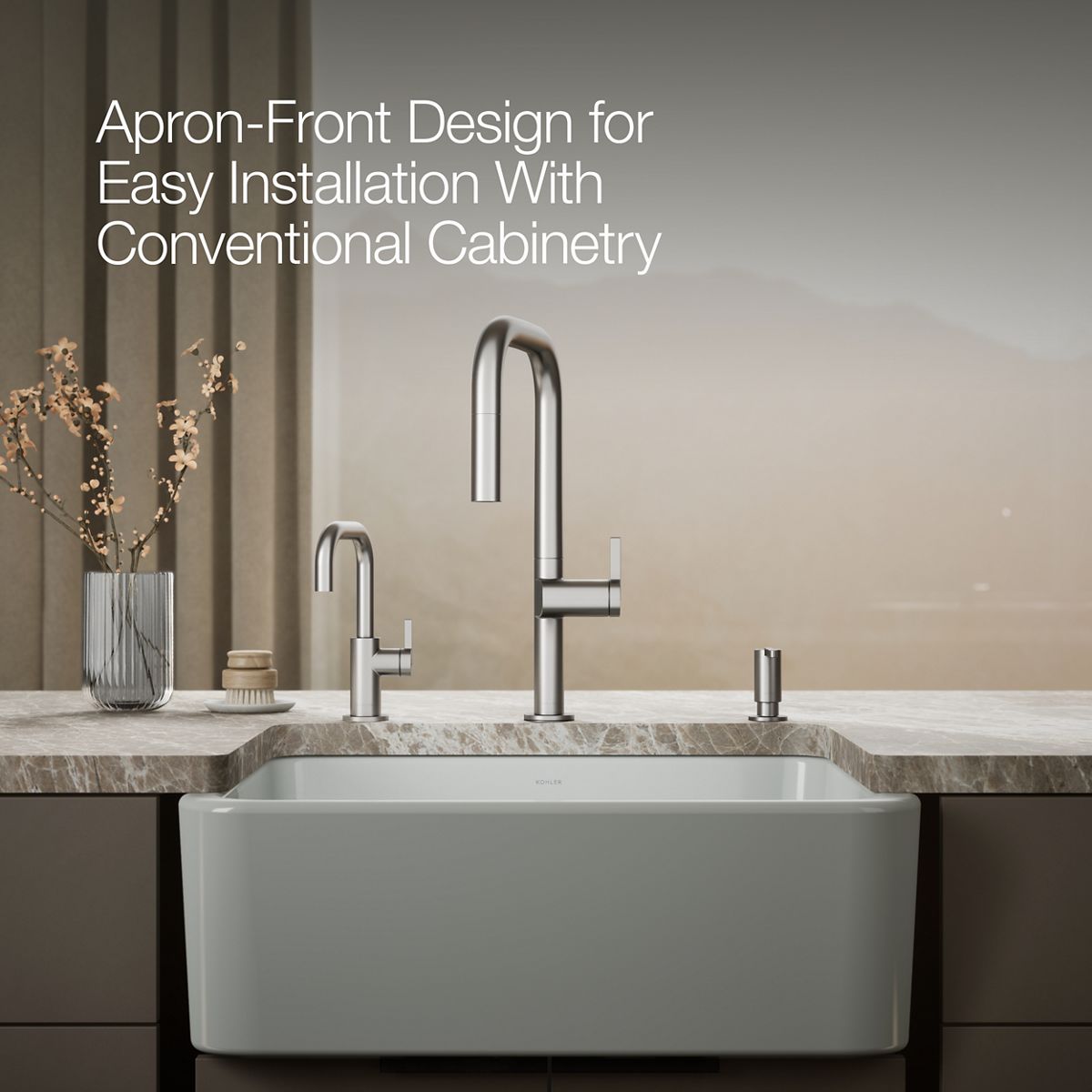 Ironridge Undermount Single-Bowl Farmhouse Kitchen Sink | K-25766