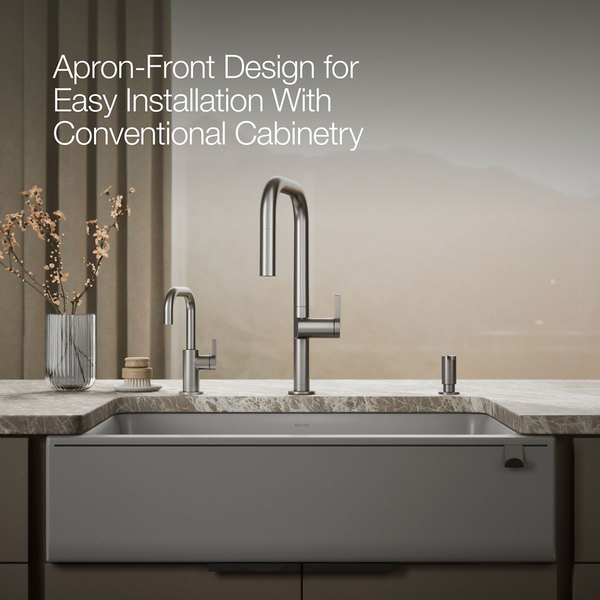 Undermount Single-bowl Farmhouse Kitchen Sink With Tall Apron | K