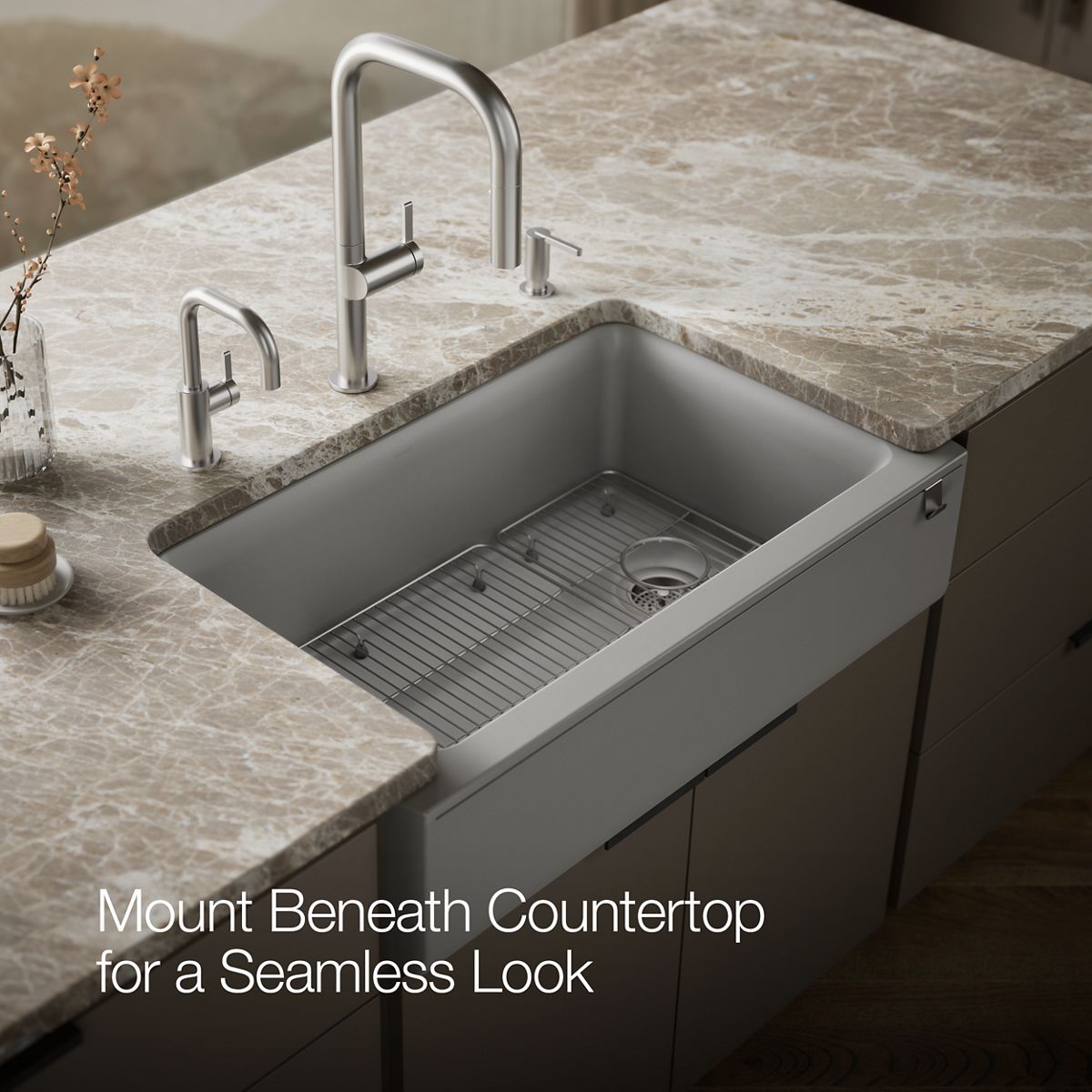 Undermount Single-bowl Farmhouse Kitchen Sink With Tall Apron | K