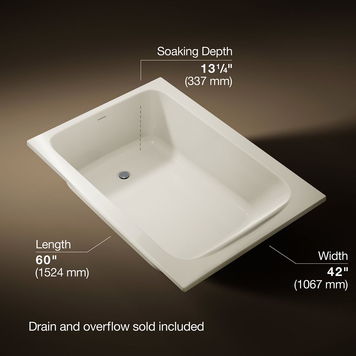 3/4 view of product with dimensions