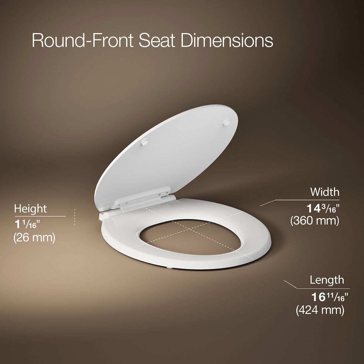 3/4 view of product with dimensions