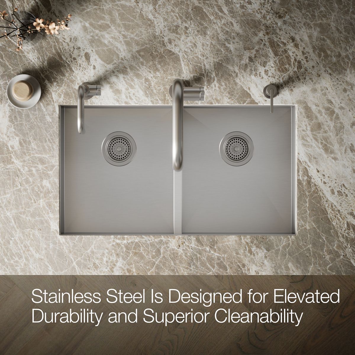 harvey OED① KOHLER | K-25940 | Vault Undermount Double-Equal Kitchen Sink