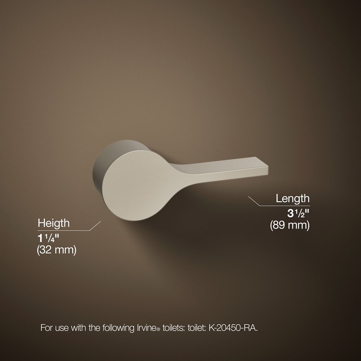 3/4 view of product with dimensions