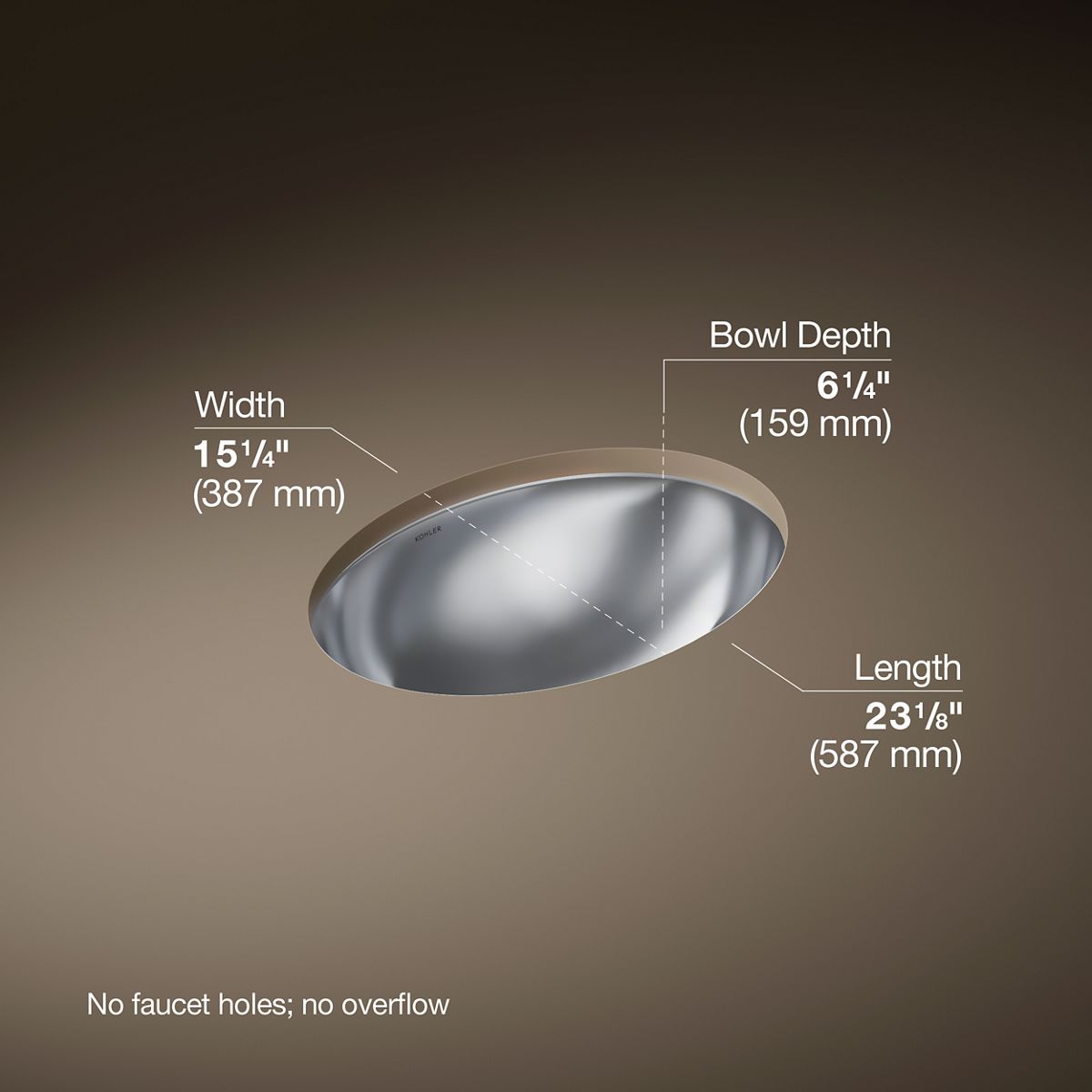 3/4 view of product with dimensions