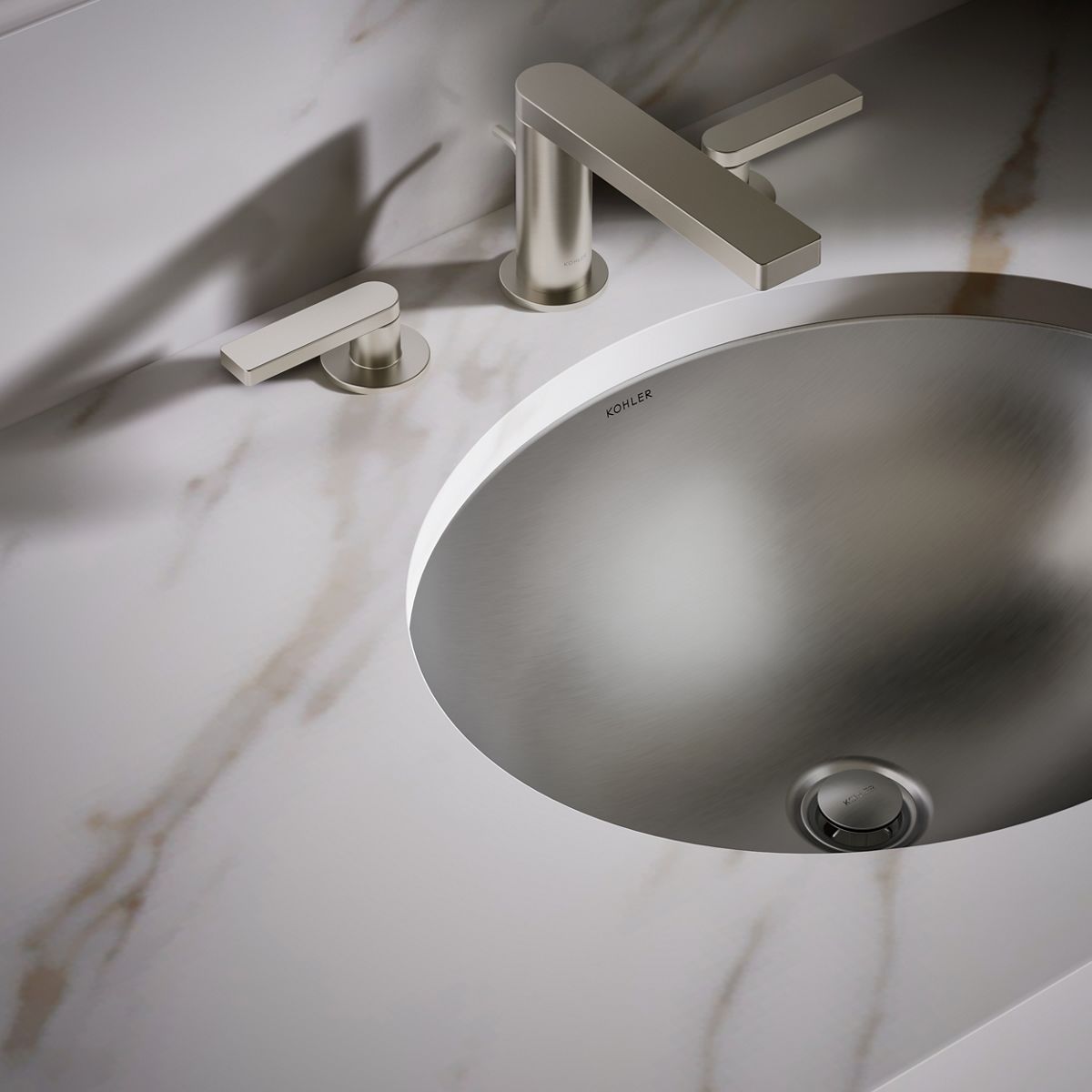 Bachata Drop-in/Undermount Bathroom Sink w/ Mirror Finish, No