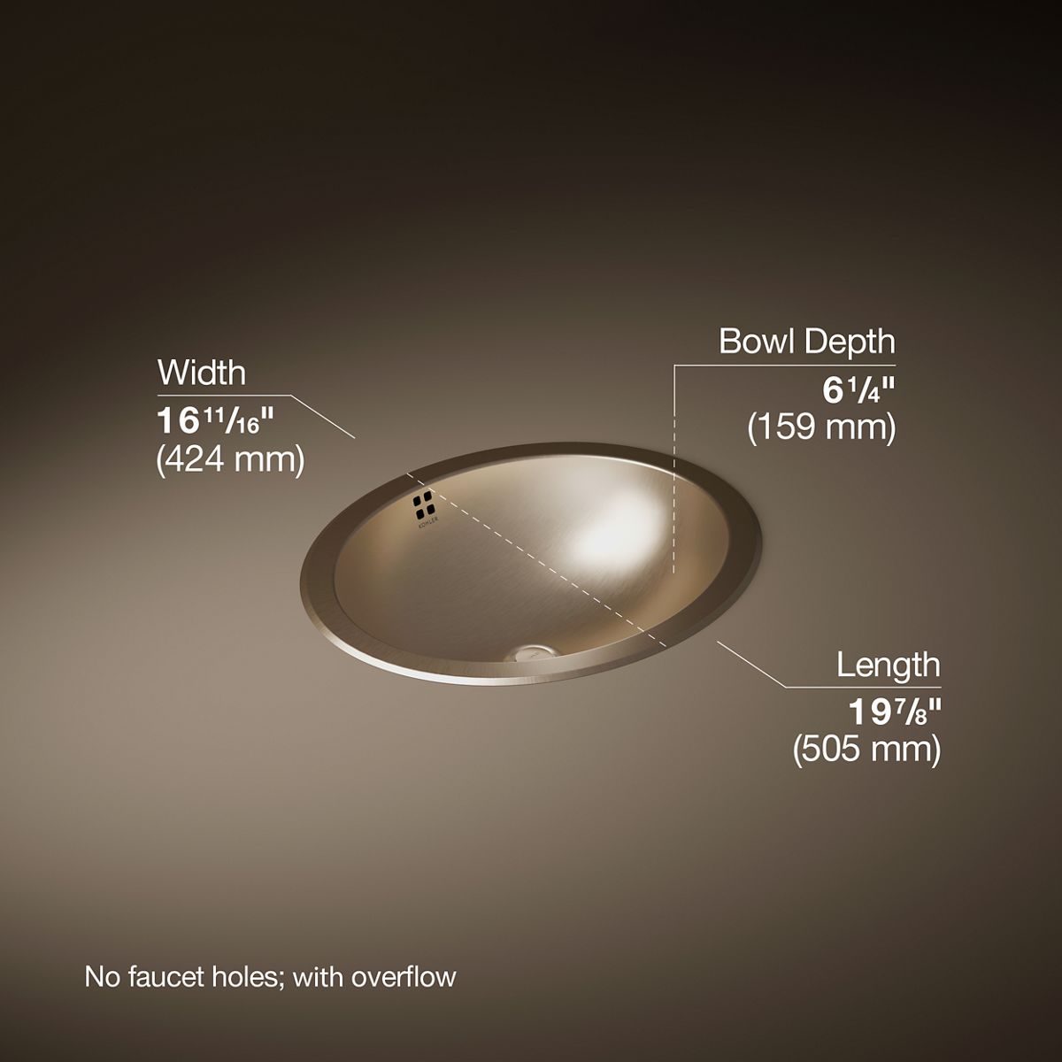 3/4 view of product with dimensions