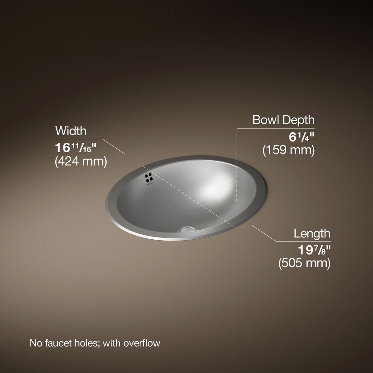 3/4 view of product with dimensions