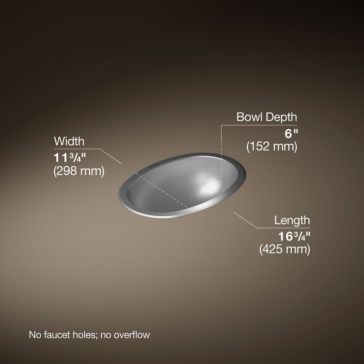 3/4 view of product with dimensions